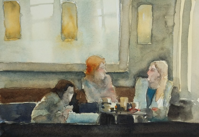 Akvarell av Espresso House Café