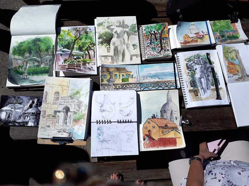 Teckningar från Mosebacke, maj 2018